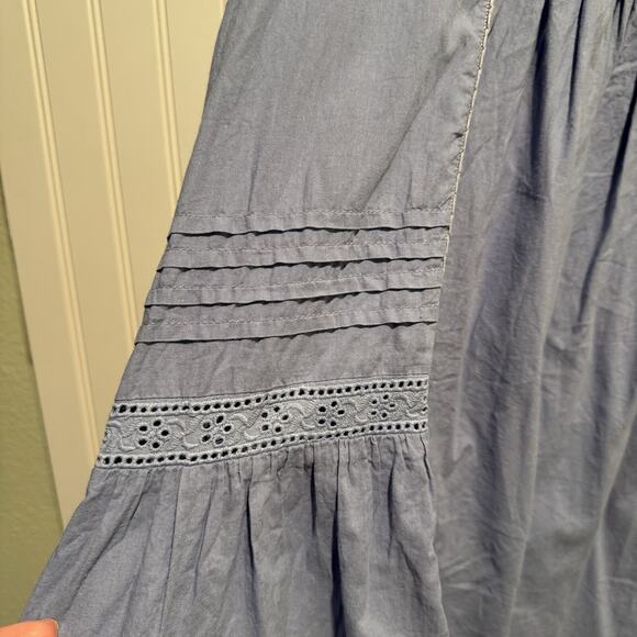 ASOS Maternity Blue Cotton Lace Dress Size 16 - Picture 2 of 7